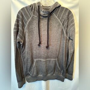 Rude Men’s Size Small Sweatshirt Hoodie Gray Black Burnout Drawstring Hood